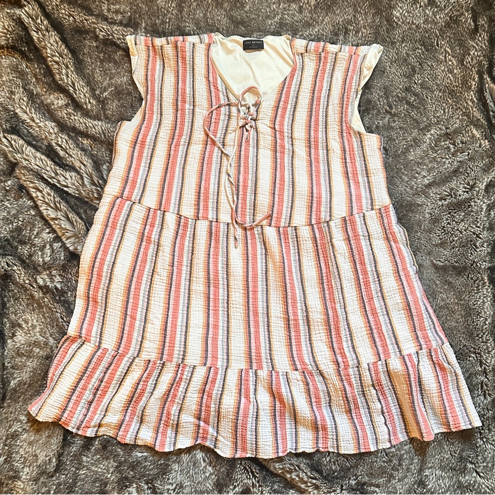 Lane Bryant (Size 22) Striped Midi sleeveless dress.